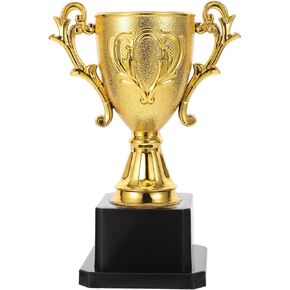 NOLITOY Small Gold Trophies for Kids, 5.6 Inch Plastic Soccer Trophy Cup for Sports Tournament, Party Favors, Competition, Recognition, Achievement, Awards or Prizes