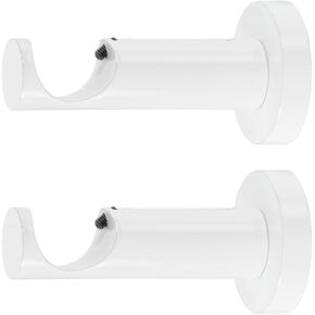 Ivilon Ceiling or Wall Mount Curtain Rod Brackets Holders for Curtain Rods of 7/8 and 1 Inch Diameter. Set of 2. Color Warm Gold