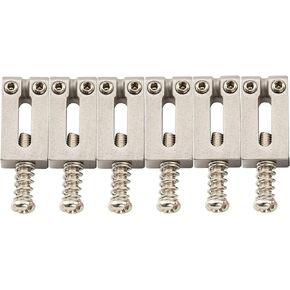 Musiclily Pro 10.5mm Stainless Steel Modern Guitar Tremolo Bridge Saddles for Fender Strat Stratocaster Tele Telecaster Electric Guitar, Black (Set of 6)