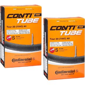 Continental Tour 28 700x32-47 / 28x1.5-1.75" - 42mm Presta Valve - Pack of 2 Tubes