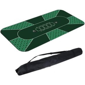 TOMOST Premium Texas Hold'em Table Mat - 47 x 24 Inch Game Mat for Ultimate Poker Experience