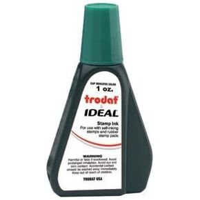 Self-Inking Stamp Ink - 1oz Refill Bottle- Green