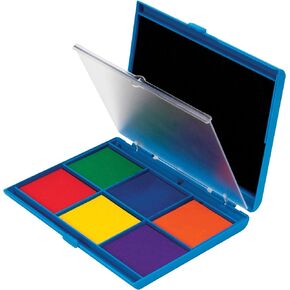 وسادة ختم حبر قابلة للغسل بـ 7 ألوان من Learning Resources، أخضر، أزرق، برتقالي، أحمر، أصفر، أرجواني، للأعمار من 3 سنوات فما فوق