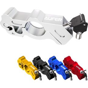 Universal Heavy Duty Motorcycle Grip Lock Handlebar Lock Throttle Lock Anti Theft Brake Lever Locking Compatible with for Motorbike Sports Bikes Scooter Mopeds ATVs (Black)