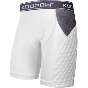 Adult Padded Sliding Shorts Men Slider Shorts Sliding Pads with Cup Pocket for Baseball, Football, Lacrosse, Hockey