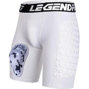 Boys Youth Baseball Padded Sliding Shorts w/Cup Athletic Compression Underwear Protector Support Football Lacrosse