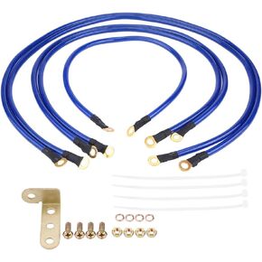 Keenso Car Grounding Kit, Universal PVC Grounding Wire Kit Auto Car Earth Cable System Ground Automotive Grounding Kit