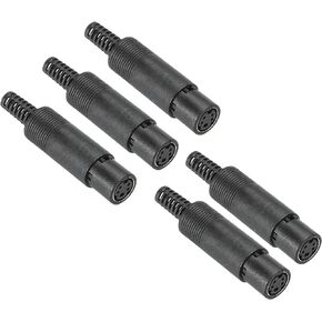 PATIKIL S-Video DIN Mini Female Socket 4 Pin Signal Transmission for TV, DVD Player Pack of 5