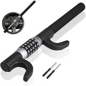 Steering Wheel Lock,Anti-Theft Car Device,Keyless Password Retractable Steering Lock Theft Prevention Bar for Car Trucks SUV Van(Black)