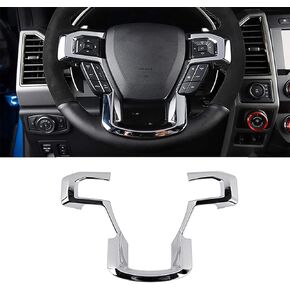 Keptrim for F-150 ABS Carbon Fiber Steering Wheel Cover Trim for 2015 2016 2017 2018 2019 2020 Ford F150, for 2017-2022 F250 F350, for 2018-2021 Ford Expedition