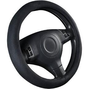 CAR PASS Car Steering Wheel Cover,14.5-15 Inch Beige Faux Suede Universal Memory Foam Auto Steering Wheel Covers Breathable Anti-Slip Odorless Steering Wheels Accessories for Men Women