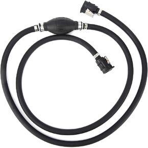 Boat Fuel Line 3/8in 7ft Boat Motor Fuel Gas Hose Fuel Line with Ball Pump Marine Gas Tank Fuel Line Assembly with Primer Bulb Connector for Marine Johnson