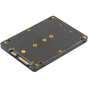 M.2 Adapter to 2.5 SATA Enclosure, B & M Key SATA Based NGFF SSD Converter to 2.5 Inch SATA 3.0 Card Support 2230 2242 2260 2280 Hard Drive with 7mm Case