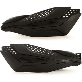 Motorcycle Handguards - High Strength Universal Motorcycle Handguards Dakar for All Weathers - Dirt Bike Handguards with Brackets, Nuts, & Screws by Circuit Equipment - Blue Carbon Texture Handguard