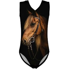JEOCODY Girls Leotards Dance Wear Gymnastics One-Piece Swimwear for Kids 3-14 Years