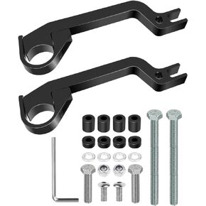 Handguard Mount Kit Fit for Powermadd Sentinel Replace 34452, Black Aluminum Alloy Handguards Brackets for Snowmobiles ATV MX Motorcycles