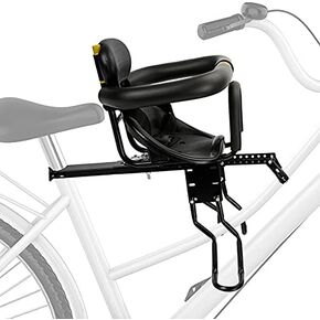 Baby Bike Seat, Front Mount Kids Bike seat for Toddler with Safety Belt and Handrail, Compatilble with Adult Bike