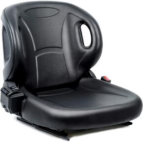 Universal Forklift Seat, Tractor Seat with Adjustable Angle Back,Micro Switch And Safety Belt,for Toyota Forklift,Tractor,Excavator Skid Loader Backhoe Dozer Telehandler