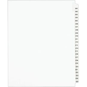 Avery Legal Dividers, Standard Collated Sets, Letter Size, Side Tabs, 201-225 Tab Set (01338)