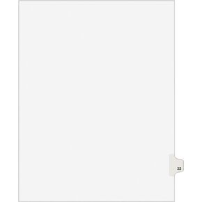 Avery Legal Dividers, Premium Individual Tab Titles, Letter Size, Side Tabs, 22, Pack of 25 (01022)