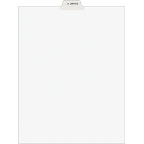 Avery 11942 Avery-Style Preprinted Legal Bottom Tab Divider, Exhibit C, Letter, White (Pack of 25)