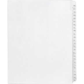 Avery Legal Dividers, Allstate Collated Sets, Letter Size, Side Tab, 126-150 Tab Set (01706)