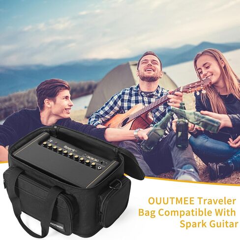 حقيبة سفر OUUTMEE متوافقة مع مكبر صوت سبارك جيتار 40 واط، حقيبة تخزين للسفر مع حزام كتف وجيب للإكسسوارات in Kuwait