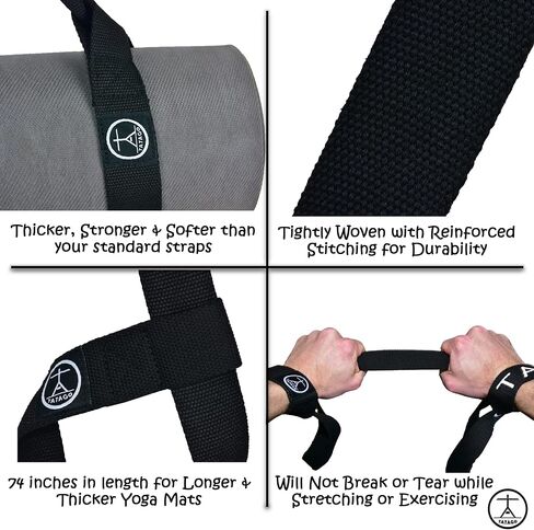 Large Yoga Mat Strap for Carrying, & Stretching Strap. The Calf Stretcher & Leg Stretcher Yoga Strap for Carrying Mat… in Saudi Arabia