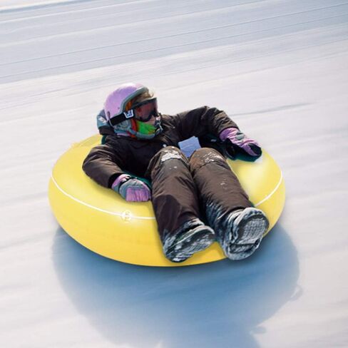 HIWENA Super Heavy Duty Snow Tube,48 inches Inflatable Snow Sled for Kids and Adults, Thicken 0.75mm Thick Material Winter Sport Tube in Kuwait