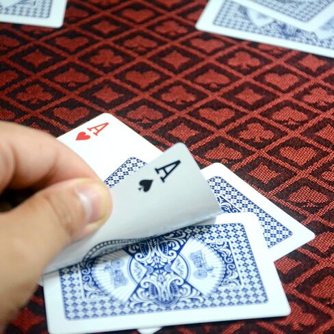 طاولة البوكر ذات درجتين من القماش مقاس 108 × 60 بوصة مناسبة للسرعة مع خلفية ملونة داكنة، مفرش طاولة مقاوم للغبار ومقاوم للماء لطاولات البوكر in Saudi Arabia