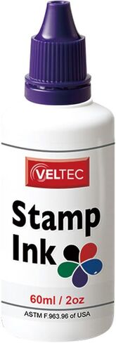 حبر إعادة تعبئة الطوابع الفاخرة من Veltec S-81 للتحبير الذاتي ومنصات الطوابع المطاطية - 2 أونصة (أحمر) in Kuwait