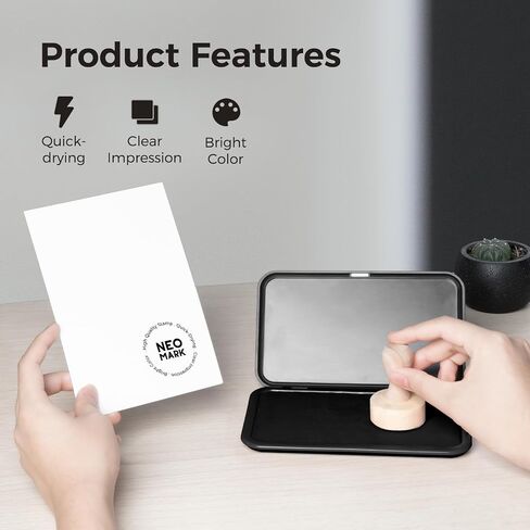 Large Stamp Pad - 3.50"x 6.25", Magnetic Lid, Premium Quality Felt Stamp Pad (Blue) in Saudi Arabia