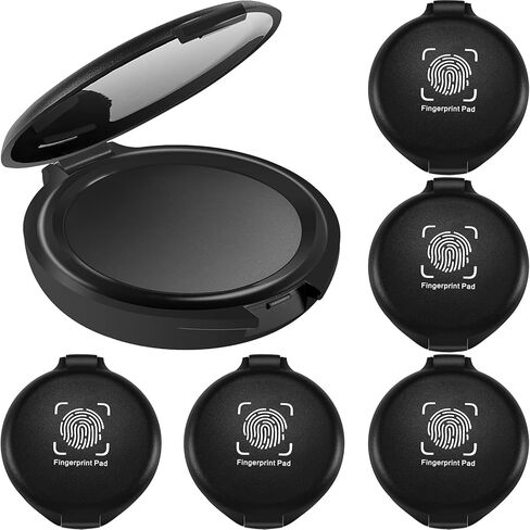 Fingerprint Ink Pads Thumbprint Ink Pads Black Ink Pad Stamp Pad for Office Notary Supplies Identification Notary Security ID Fingerprint Cards Law Enforcement Fingerprint Kit (5 Pieces) in Saudi Arabia