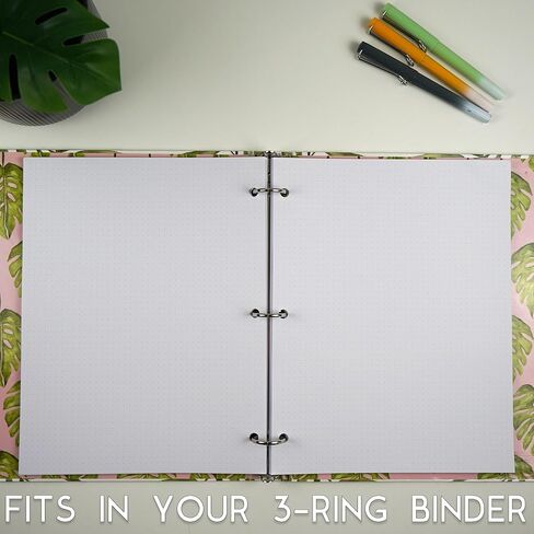 Sort Out My Life Dotted Grid Paper, 200 sheets/400 pages, Letter Size, 120 GSM, White, for Calligraphy, Journaling, Drawing in Kuwait