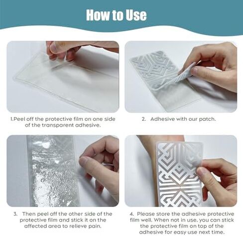 رقعة ألم قابلة لإعادة الاستخدام، لتخفيف آلام العضلات - رقعة صحية للظهر والقدم والركبة والرقبة والمزيد، تطبيق لاصق سهل، سريع المفعول - تتضمن رقعة واحدة و3 مواد لاصقة وحقيبة حمل واحدة in Kuwait
