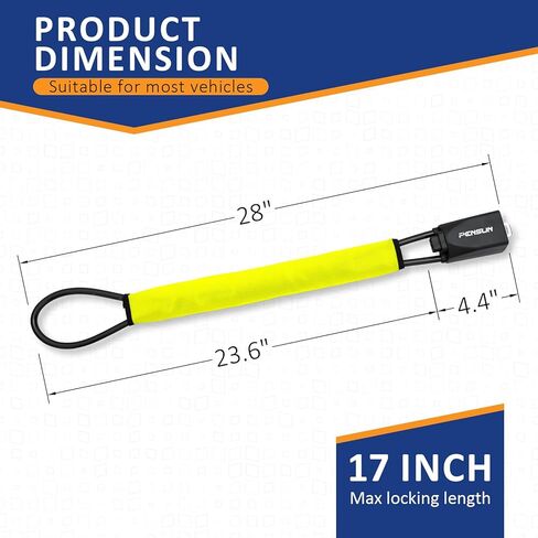 قفل عجلة القيادة من بينسون، جهاز سيارة عالمي مضاد للسرقة، يناسب معظم المركبات مع أبازيم حزام مقعد السيارة، لشاحنة الدفع الرباعي وسيارة الجولف، أمان مع 3 مفاتيح، برتقالي in Kuwait