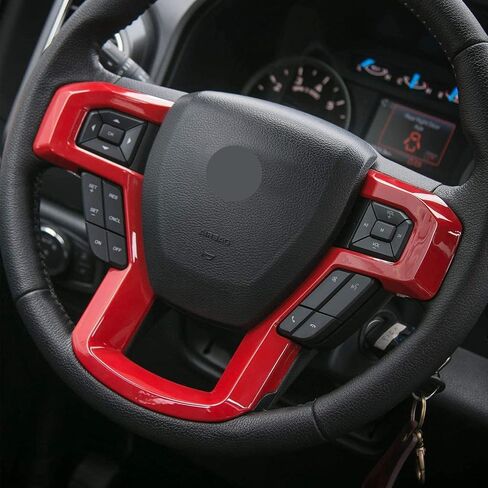 Keptrim لـ F-150 ABS غطاء عجلة القيادة من ألياف الكربون لـ 2015 2016 2017 2018 2019 2020 Ford F150، لـ 2017-2022 F250 F350، لـ 2018-2021 Ford Expedition in Kuwait