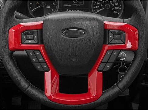 Keptrim لـ F-150 ABS غطاء عجلة القيادة من ألياف الكربون لـ 2015 2016 2017 2018 2019 2020 Ford F150، لـ 2017-2022 F250 F350، لـ 2018-2021 Ford Expedition in Kuwait
