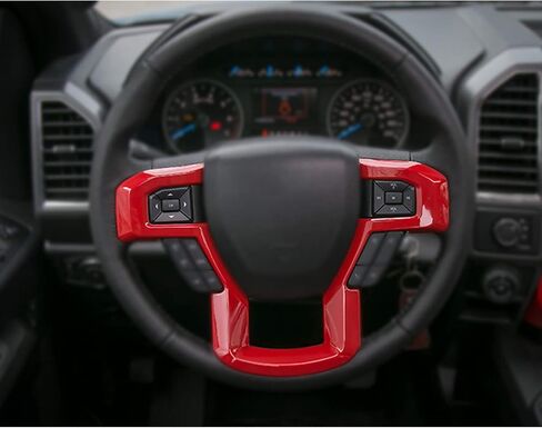 Keptrim لـ F-150 ABS غطاء عجلة القيادة من ألياف الكربون لـ 2015 2016 2017 2018 2019 2020 Ford F150، لـ 2017-2022 F250 F350، لـ 2018-2021 Ford Expedition in Kuwait