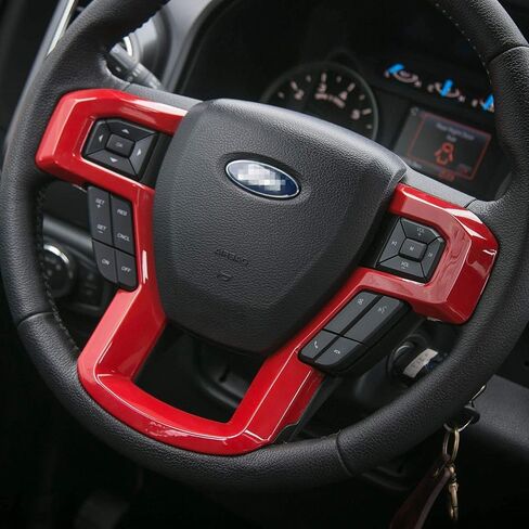 Keptrim لـ F-150 ABS غطاء عجلة القيادة من ألياف الكربون لـ 2015 2016 2017 2018 2019 2020 Ford F150، لـ 2017-2022 F250 F350، لـ 2018-2021 Ford Expedition in Kuwait