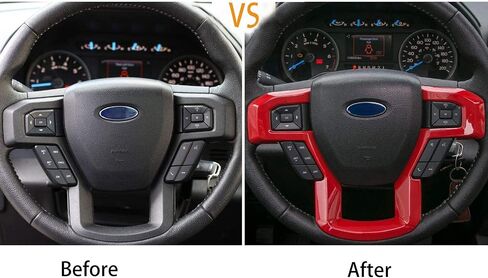 Keptrim لـ F-150 ABS غطاء عجلة القيادة من ألياف الكربون لـ 2015 2016 2017 2018 2019 2020 Ford F150، لـ 2017-2022 F250 F350، لـ 2018-2021 Ford Expedition in Kuwait
