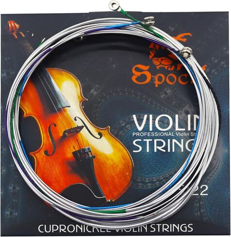 مجموعة كاملة من أوتار الكمان RAUYIVANY 4/4، سلسلة إلكترونية من الفولاذ المقاوم للصدأ. قلب من الفولاذ المقاوم للصدأ ملفوف بالنيكل A، D، G. مناسب لأوتار الكمان 3/4 و4/4 in Kuwait