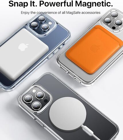 حافظة andobil لهاتف iPhone 15 Pro Max [حامل حلقي 360 درجة] [متوافق مع Magsafe] حافظة هاتف رفيعة مغناطيسية للحماية من السقوط لهاتف iPhone 15 Promax للرجال والنساء - تيتانيوم طبيعي، 6.7 بوصة in Kuwait