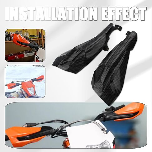 واقيات اليد للدراجات النارية PowerMotor، واقيات يد الدراجة الترابية العالمية ATV Pit Bikes، واقي مقبض لـ 50 65 85 125 150 250 300 350 450 500 SX SX-F EXC-F ستة أيام XC XCF XC-W TPI (برتقالي) in Kuwait