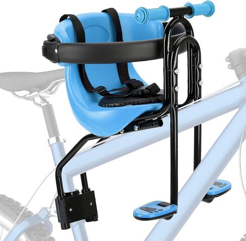 Baby Bike Seat, Front Mount Kids Bike seat for Toddler with Safety Belt and Handrail, Compatilble with Adult Bike in Saudi Arabia