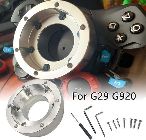 For Logitech G29 G920 G923 13 Inch Steering Wheel Adapter Plate 70mm Pcd Racing Car Game Modification (Black) in Saudi Arabia