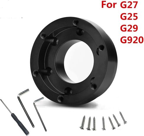 For Logitech G29 G920 G923 13 Inch Steering Wheel Adapter Plate 70mm Pcd Racing Car Game Modification (Black) in Saudi Arabia