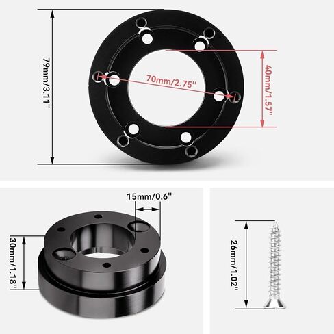For Logitech G29 G920 G923 13 Inch Steering Wheel Adapter Plate 70mm Pcd Racing Car Game Modification (Black) in Saudi Arabia