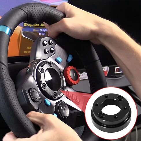 For Logitech G29 G920 G923 13 Inch Steering Wheel Adapter Plate 70mm Pcd Racing Car Game Modification (Black) in Saudi Arabia