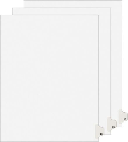 Avery Legal Dividers, Premium Individual Tab Titles, Letter Size, Side Tabs, 25, Pack of 25 (01025) in Saudi Arabia